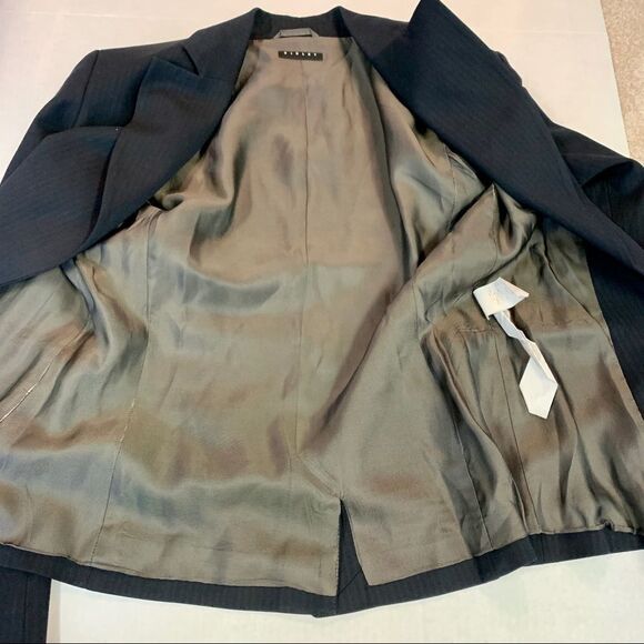 SISLEY black pinstripe blazer size 44 - Picture 3 of 8